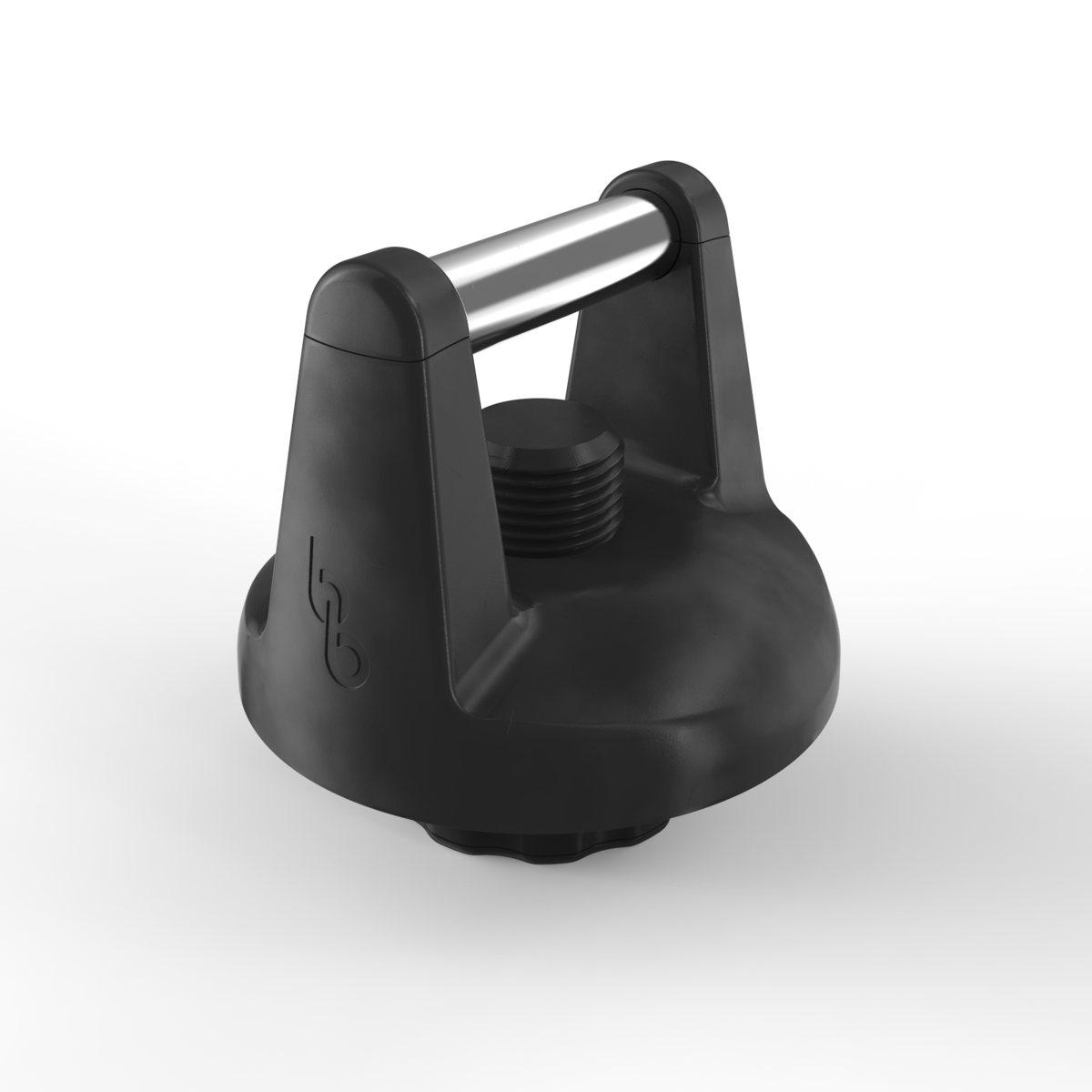 Bolt Bell weight plate handle attached to weight plates for kettlebell and dumbbell training