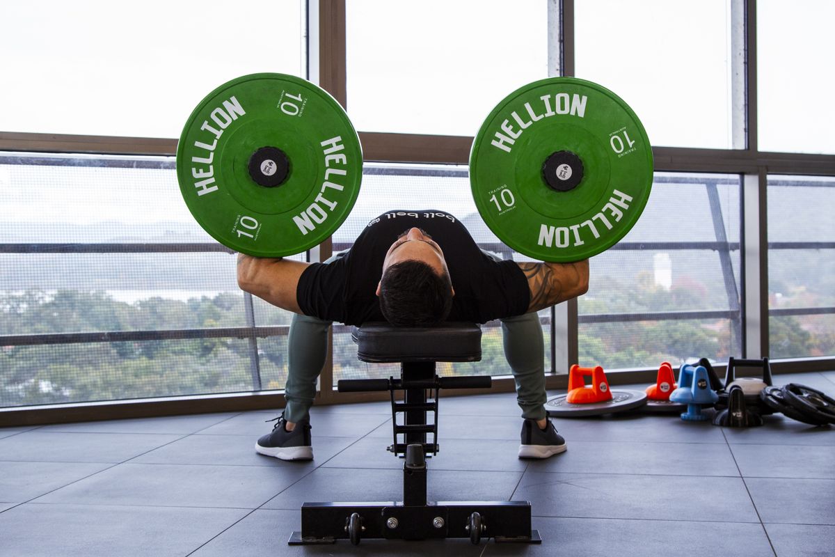 Bench Press with Bolt Bell